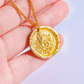 Buddha Stones 24k Gold Plated Brass Yellow Jambhala Prosperity Protection Chain Pendant Necklace