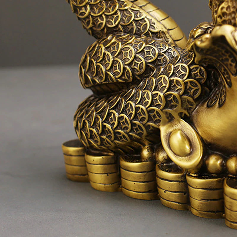 Buddha Stones Year Of The Snake Copper Coins Ingots Cabbage Brass Statue Home Decoration (Extra 30% Off | USE CODE: FS30)