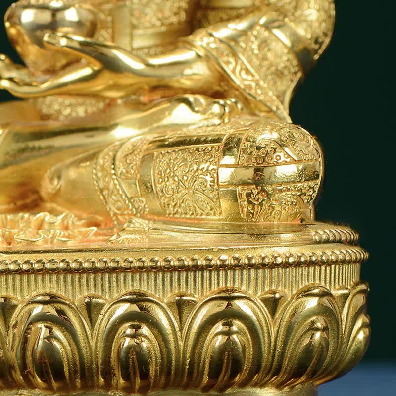Buddha Stones Buddha Shakyamuni Figurine Enlightenment Copper Statue Home Offering Decoration