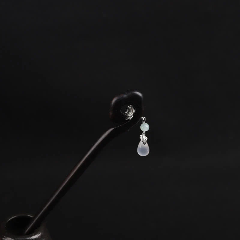 Buddha Stones Ebony Auspicious Cloud Courage Hairpin