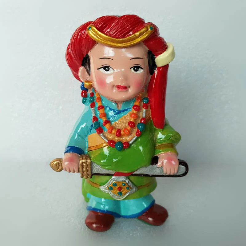 Buddha Stones Hand Painted Tibetan Figures Creative Home Office Car Decoration Ornament