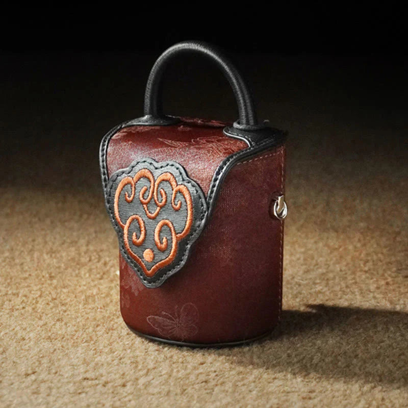 Buddha Stones Auspicious Clouds Butterfly Flowers Xiangyunsha Silk Crossbody Bag Hangbags