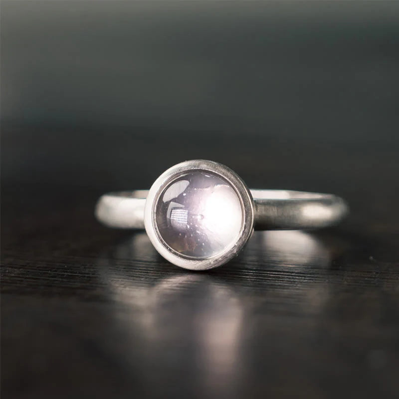 Buddha Stones Natural 925 Sterling Silver Pink CrystalÂ Adjustable Warmth Ring