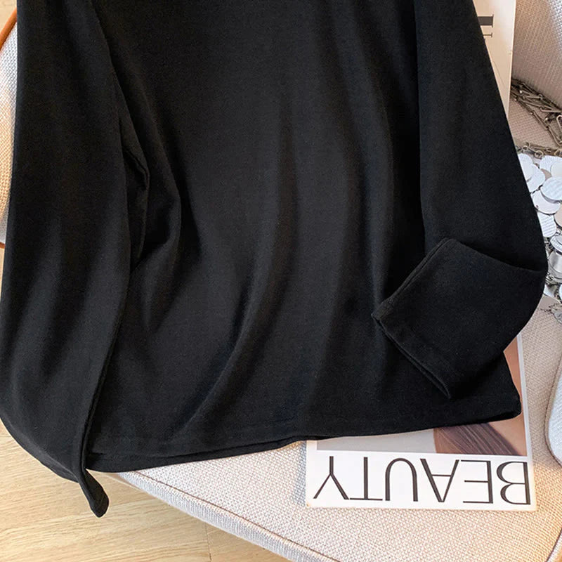 Buddha Stones Spring Solid Color Stand Collar Frog-button Design Women's Cotton Long Sleeve Shirt