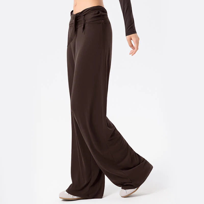 Buddha Stones Casual Lace-up Breathable Sports Women's Wide Leg Pants