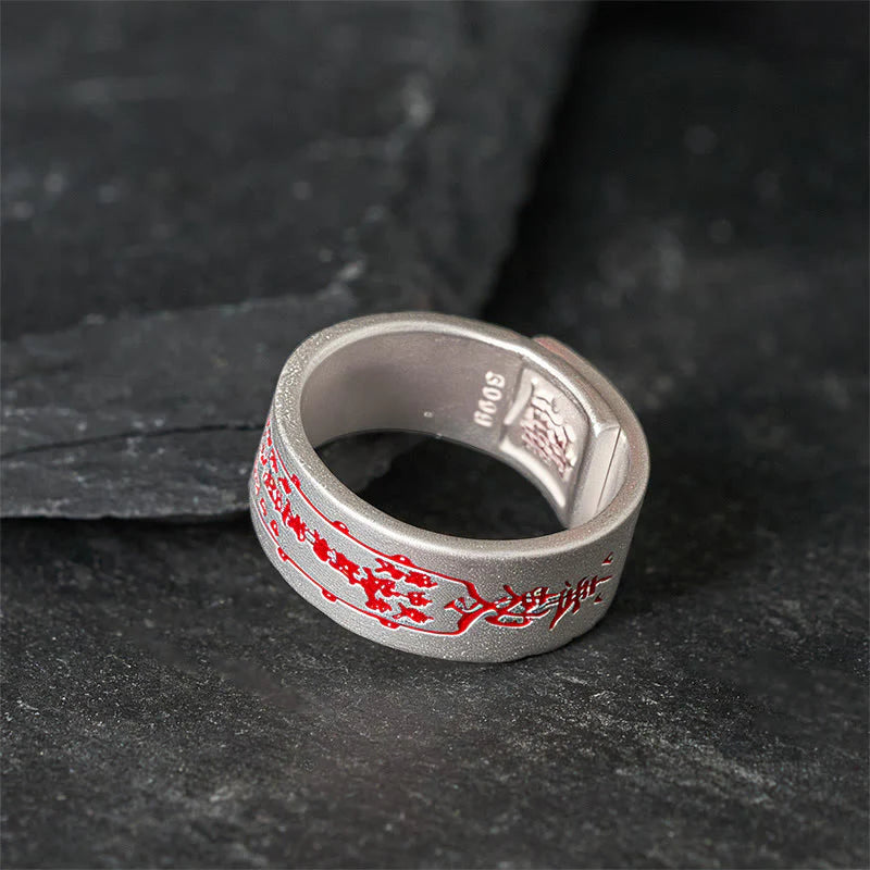 Buddha Stones Copper Word Adjustable Balance Ring