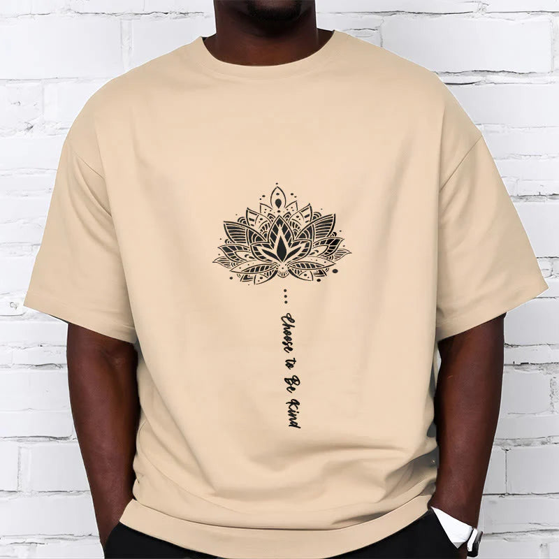 Buddha Stones Choose To Be Kind Geometric Flower Tee T-shirt