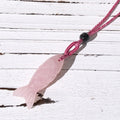 Buddha Stones Carving Koi Fish Pink Crystal Indian Agate Amethyst Warmth Prosperity Necklace Pendant