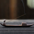 Buddha Stones A Lonely Fisherman Afloat Ceramic Healing Incense Burner