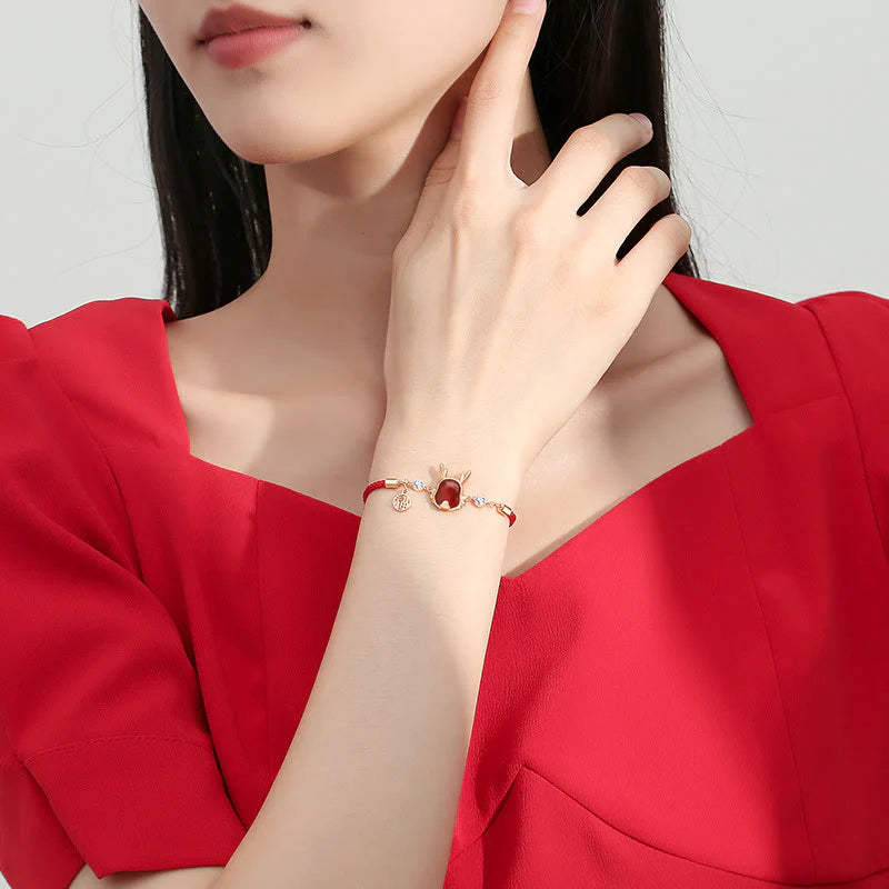 âââA Flash Sale- Buddha Stones 925 Sterling Silver Year of the Dragon Natural Red Agate Dragon Attract Fortune Fu Character Strength Bracelet Necklace Pendant Earrings