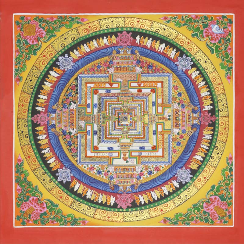 Buddha Stones Tibetan Thangka Painting Blessing Handmade Decoration