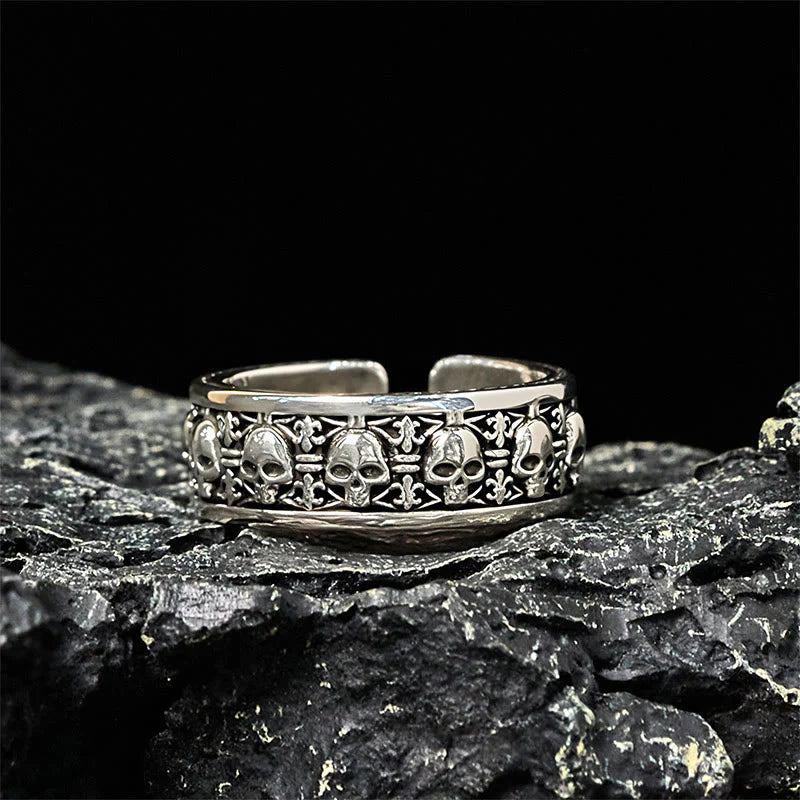 Buddha Stones The Lord Of The Corpse Forest Copper Skull New Beginning Ring