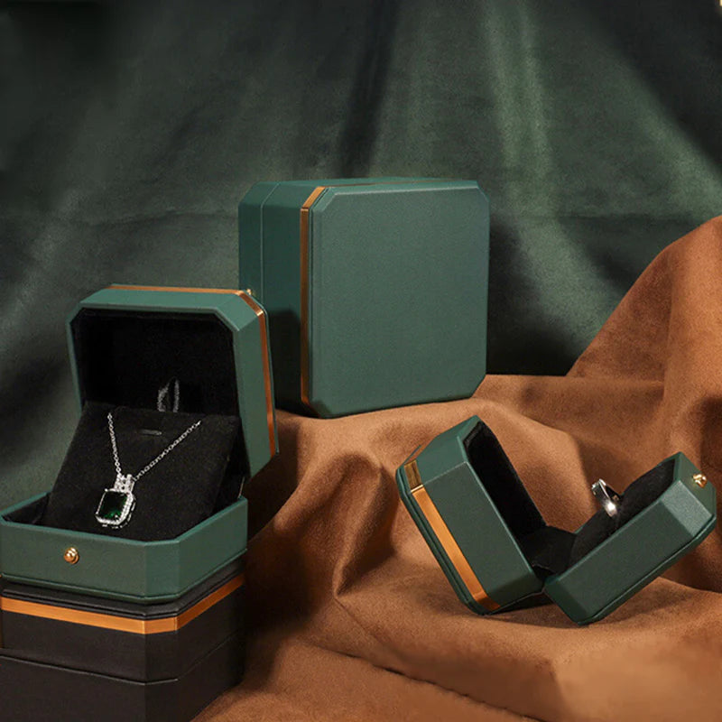 Buddha Stones Jewelry Storage Box PU Leather Gift Box