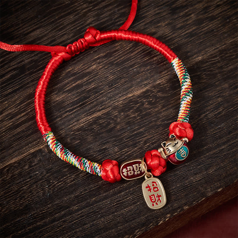 FREE Today: Luck and Protection Red String Plaited Auspicious Fu Character Adjustable Cats Pet Collar