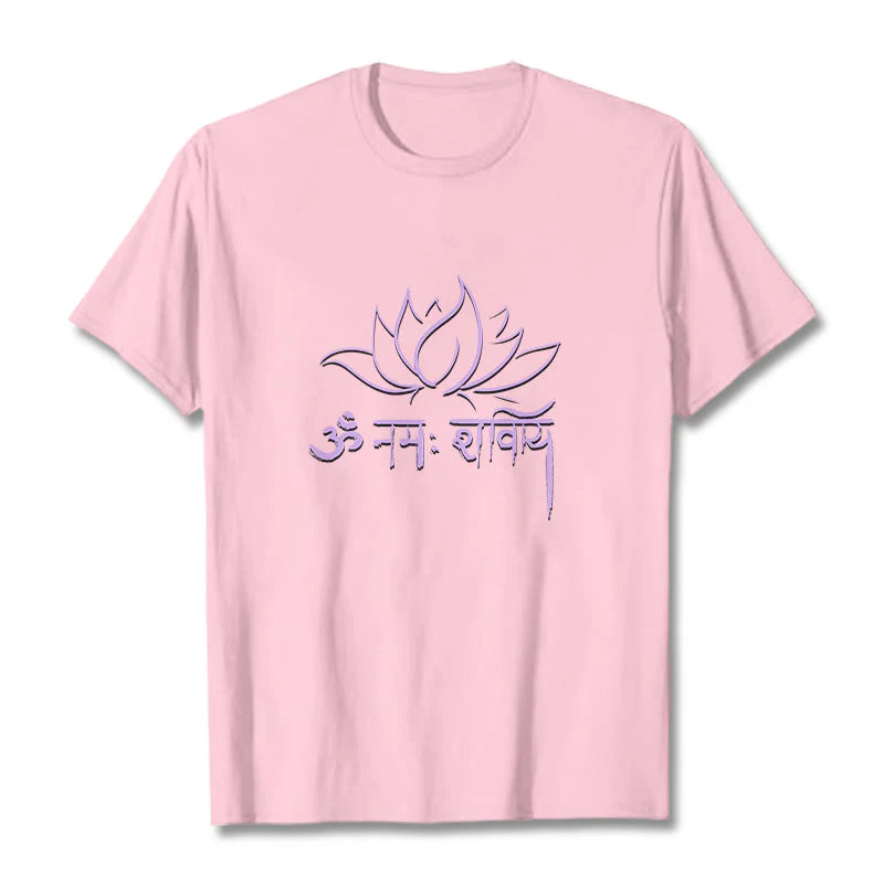 Buddha Stones Lotus Sanskrit Namah Shivaya Tee T-shirt