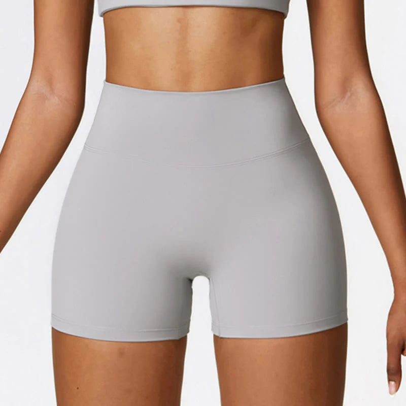 Buddha Stones Solid Color Crop Tank Top High Waist Shorts Sports Fitness Gym Yoga Outfits