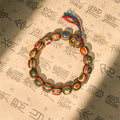 Buddha Stones Colorful Rainbow Eucalyptus Gourd Positive Bracelet