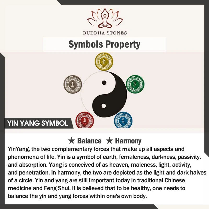 Buddha Stones Round Engraved YIN YANG Dragon Leather Balance Bracelet