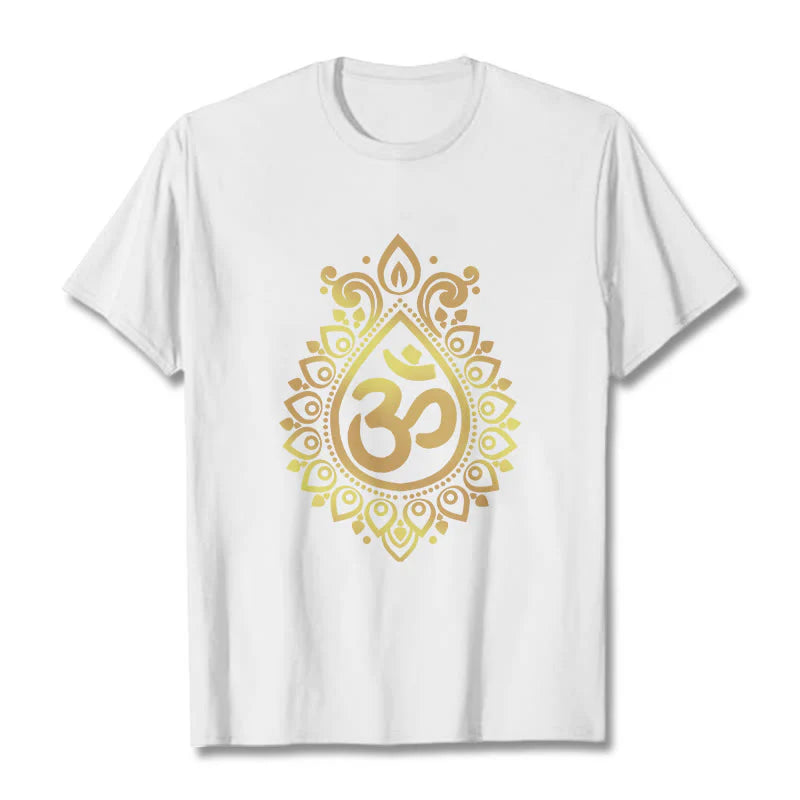 Buddha Stones Water Drop OM Design Tee T-shirt