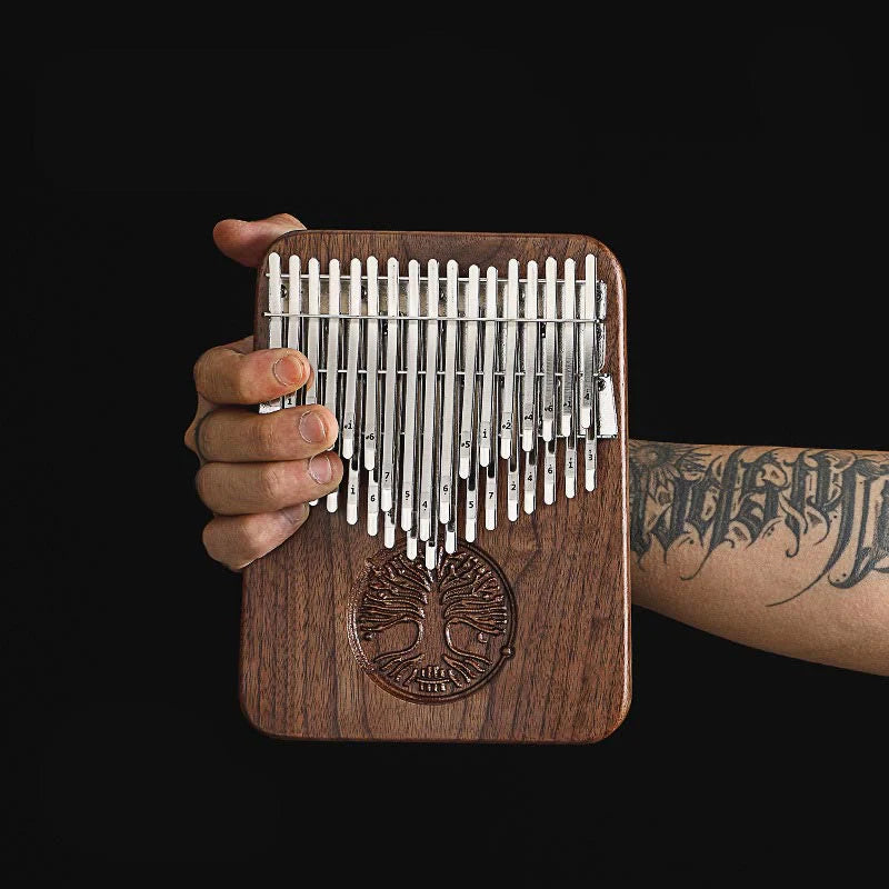 Buddha Stones Kalimba 34 Keys Thumb Piano Tree of Life Design Portable Finger Marimba Piano