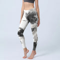 Buddha Stones Watercolor Rose Pattern Print Gym Leggings Women's Yoga Pants