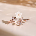 Buddha Stones White Flower Design Adjustable Healing Copper Ring