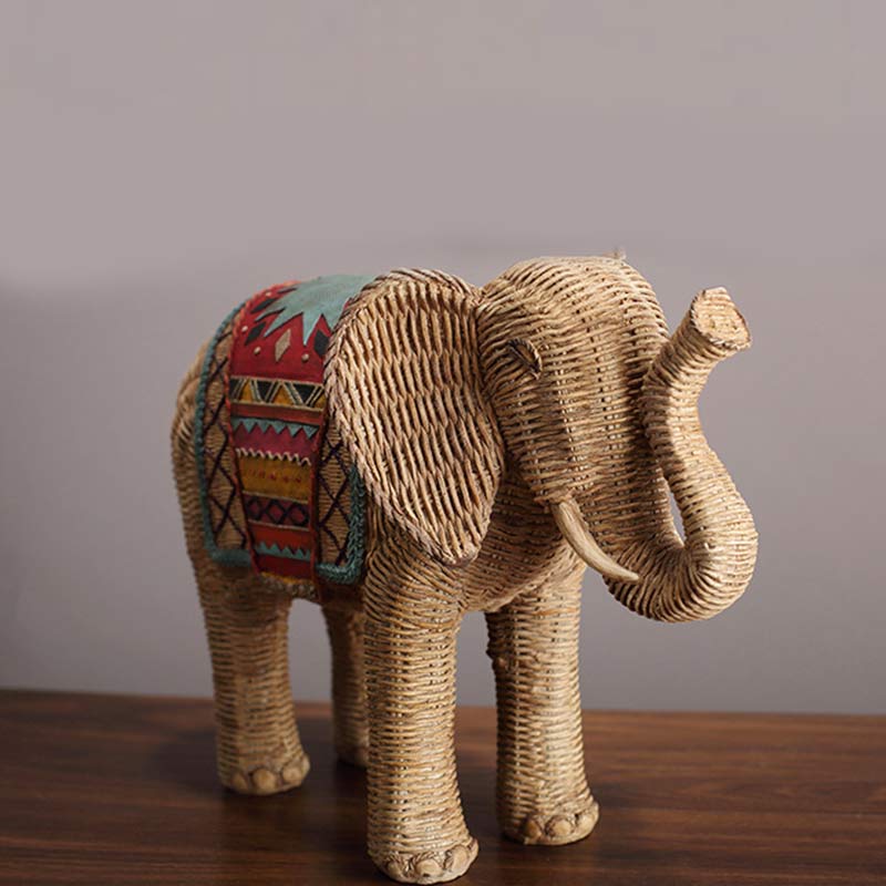 Buddha Stones Elephant Resin Wisdom Wealth Home Decoration