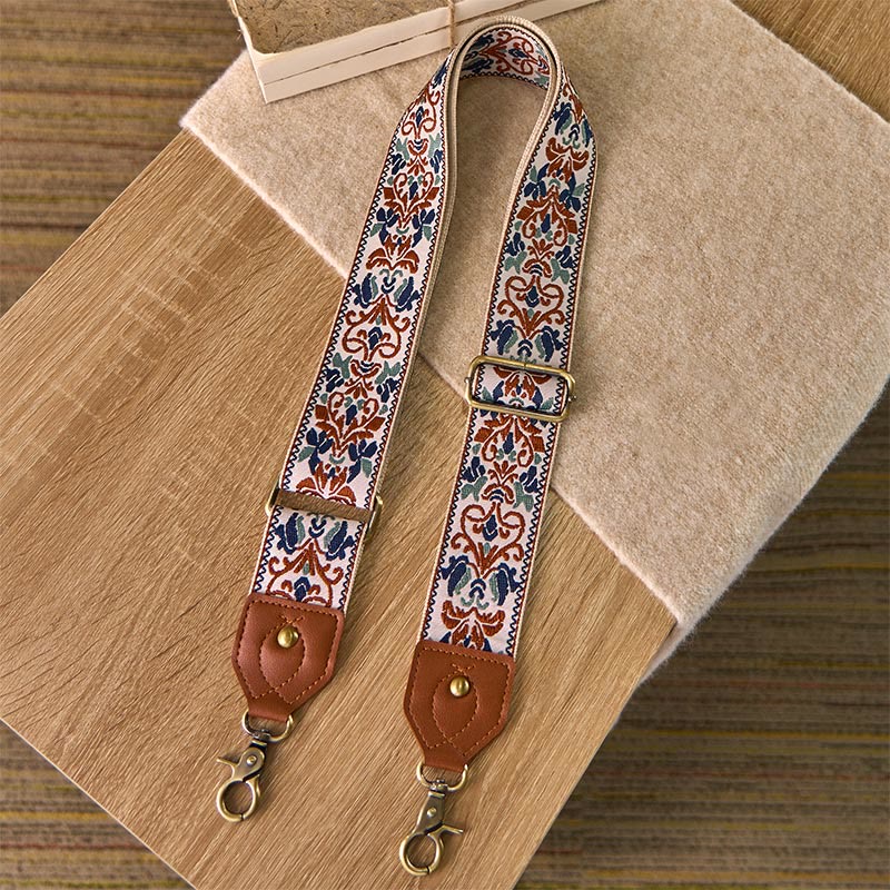 Buddha Stones Flower Geometric Embroidery Adjustable Handbags Crossbody Shoulder Bag Straps Replacement