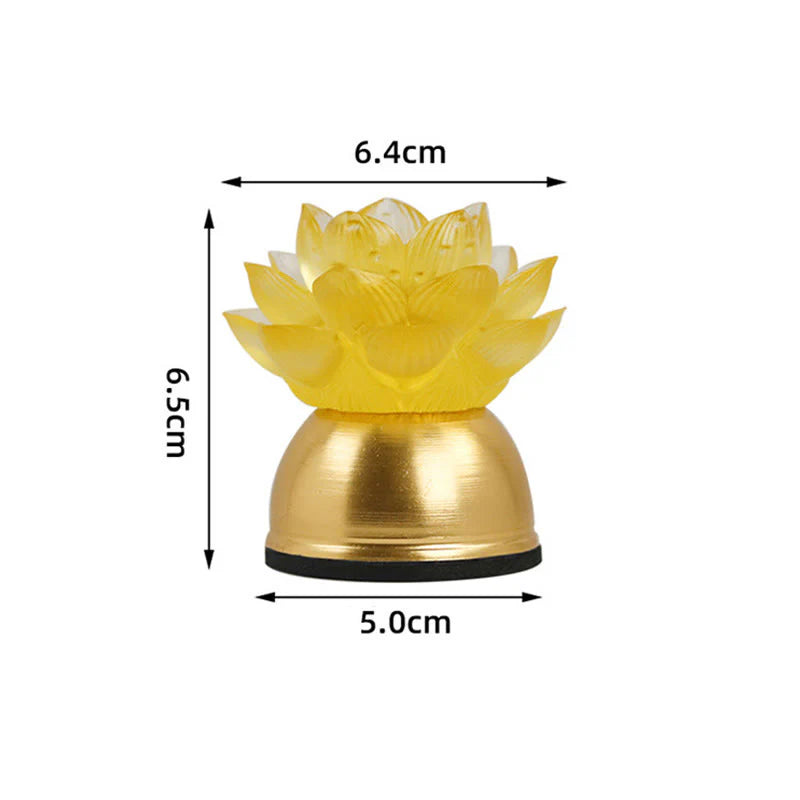 Buddha Stones Lotus Liuli Glass Copper New Begining Home Decoration
