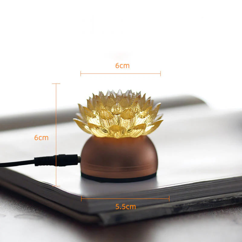 Buddha Stones Lotus Liuli Glass Copper Brass New Begining Home Decoration