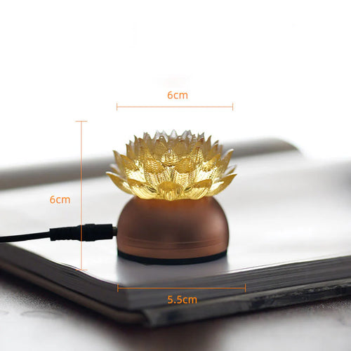 Buddha Stones Lotus Liuli Glass Copper Brass New Begining Home Decoration