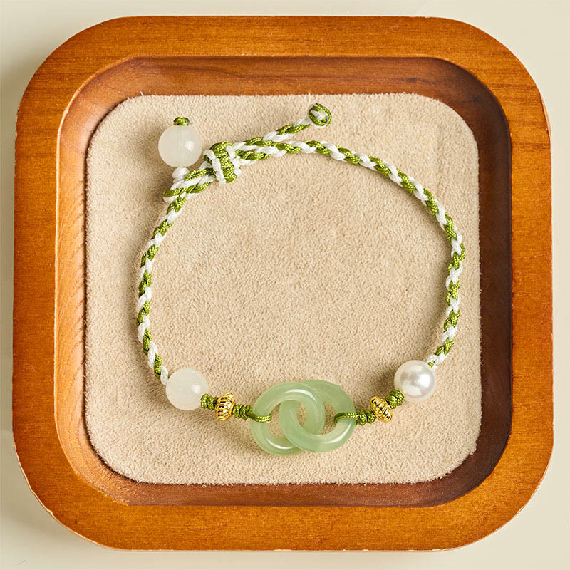 Buddha Stones Braided Rope Peace Buckle Love Calm Bracelet