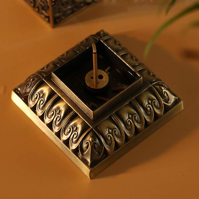 Buddha Stones Heart Sutra Alloy Incense Holder Healing Home Decoration Incense Burner