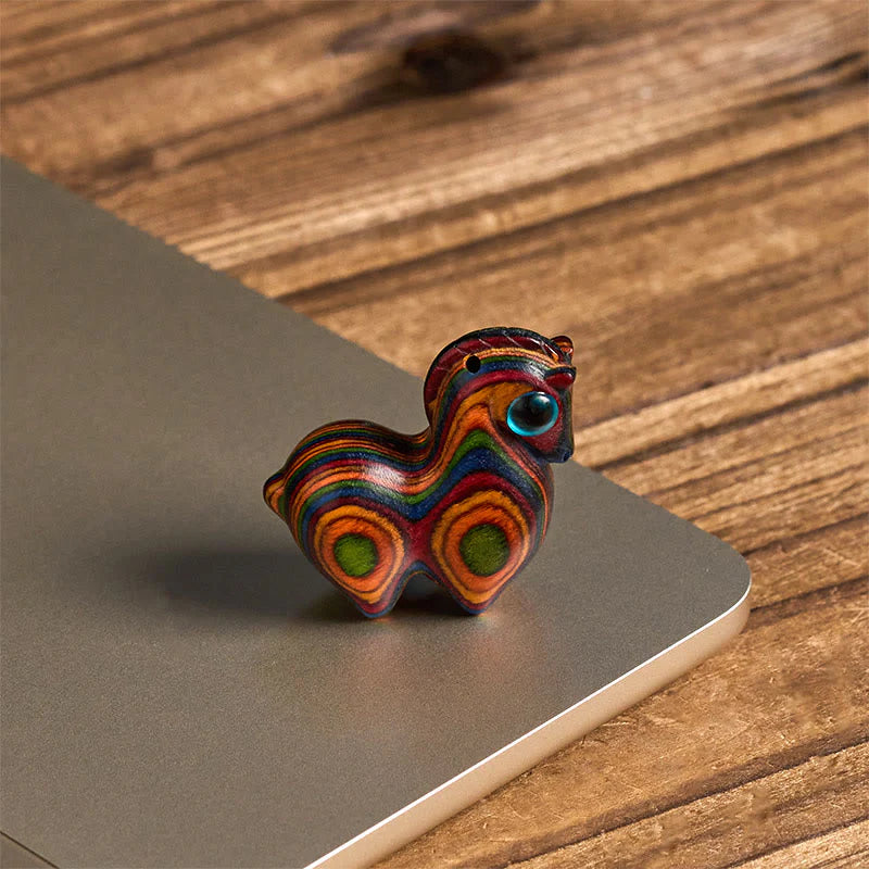 FREE Today: Reduce Stress and Positive Year Of The Horse Carved Tang Horse Rainbow Eucalyptus Desk Decoration