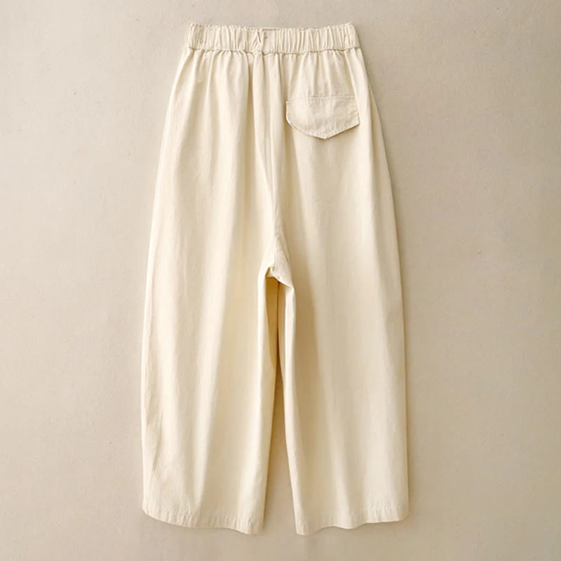 Buddha Stones Casual Rope Women's Cotton Polyester Pants With Pockets