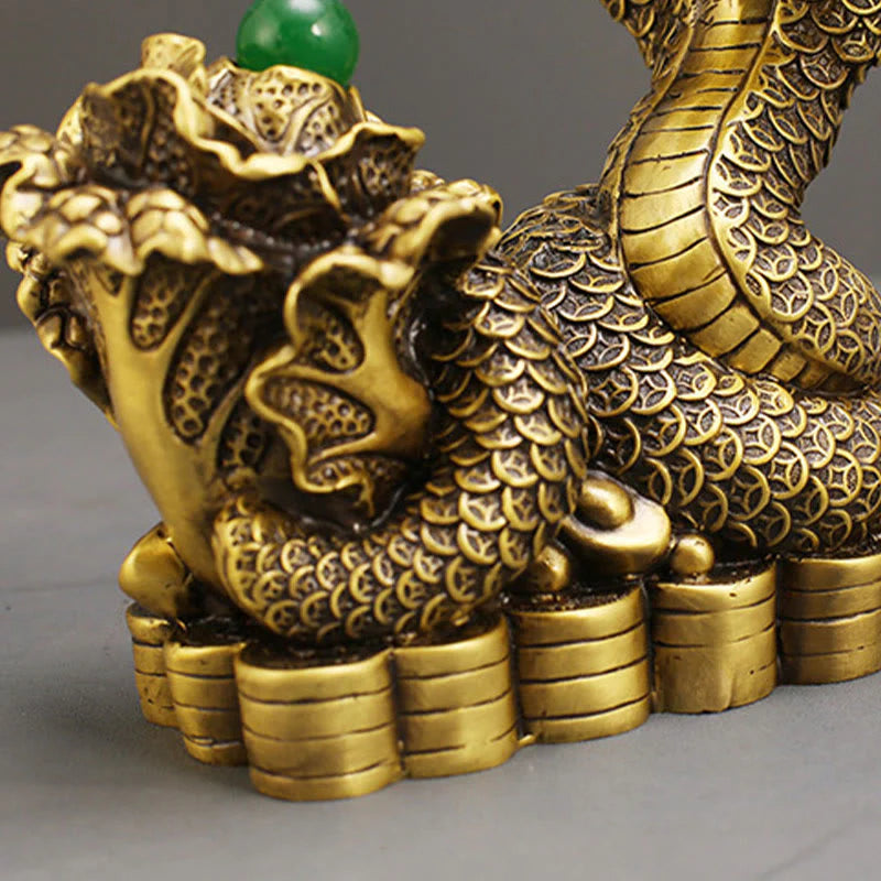 Buddha Stones Year Of The Snake Copper Coins Ingots Cabbage Brass Statue Home Decoration (Extra 30% Off | USE CODE: FS30)