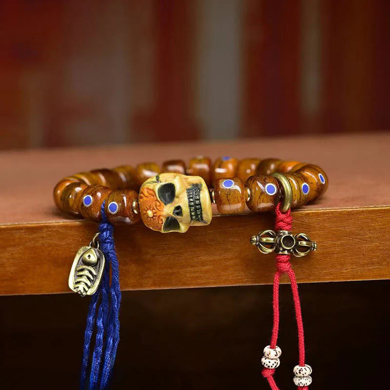 Buddha Stones Tibetan Bone Beads The Lord Of The Corpse Forest Keep Away Evil Spirits Bracelet