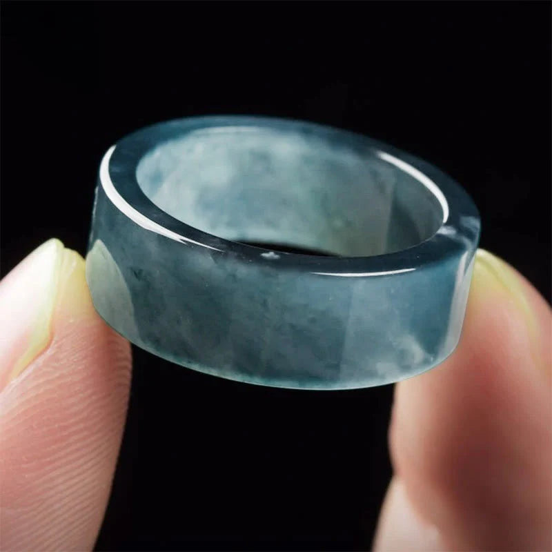 Buddha Stones Jade Luck Abundance Prosperity Ring