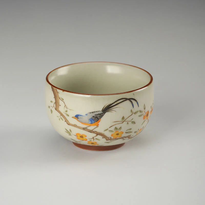 Buddha Stones Bird On Branches Copper Coin Teacup Kung Fu Tea Cup