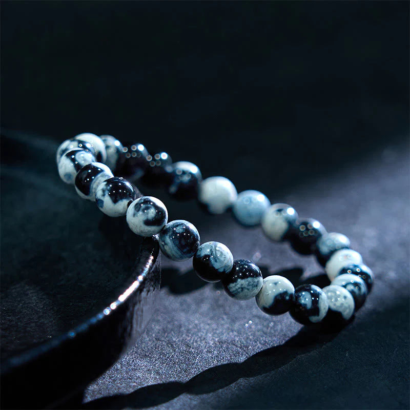 Buddha Stones May the Stars Guide Your Dreams Orca Agate Bracelet Includes Gift Message Card