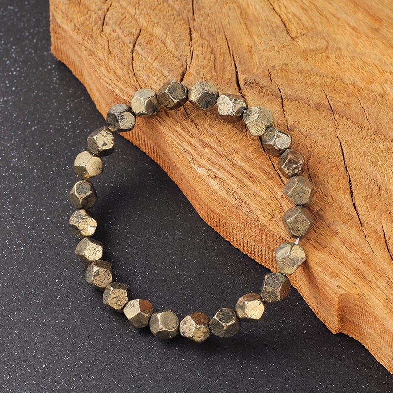 Buddha Stones Irregular Beads Pyrite Protection Confidence Bracelet