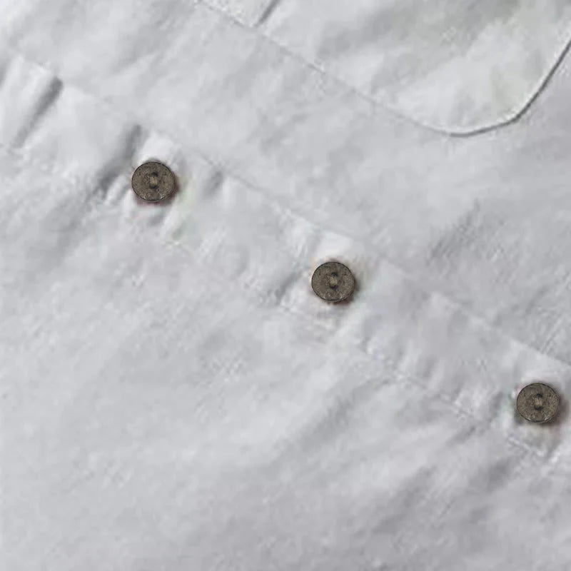 Buddha Stones Solid Buttons Long Sleeve Women's Shirt With Pockets