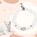 Buddha Stones White Cat Natural White Chalcedony Bead Positive Bracelet