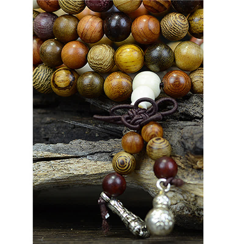 FREE Today: Calm Energy and Harmony 108 Beads Multi-Tone Natural Wood Mala