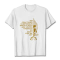 Buddha Stones Casual Golden Side Buddha Lotus Flower Pattern Cotton Tee T-Shirt