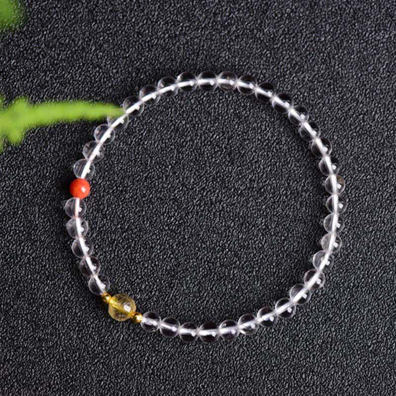 Buddha Stones Natural Clear Quartz Clarity Bracelet