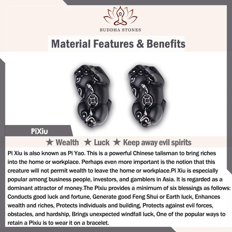 FengShui Gold Sheen Obsidian PiXiu Wealth Necklace (Extra 35% Off | USE CODE: FS35)