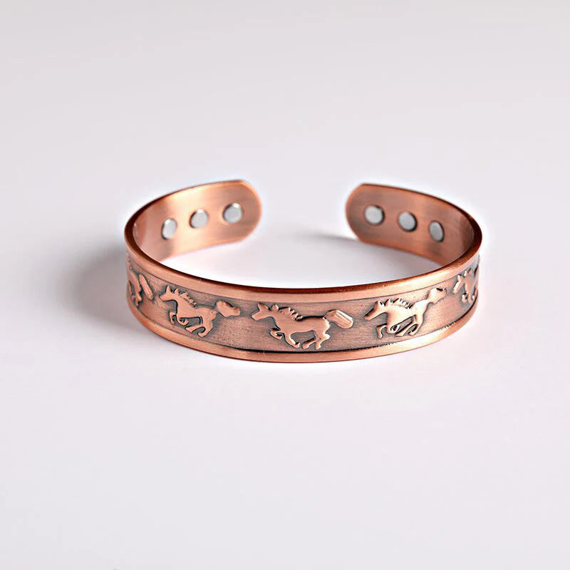 FREE Today: Self Care and Balance Year Of The Horse Copper Cuff Bracelet Bangle