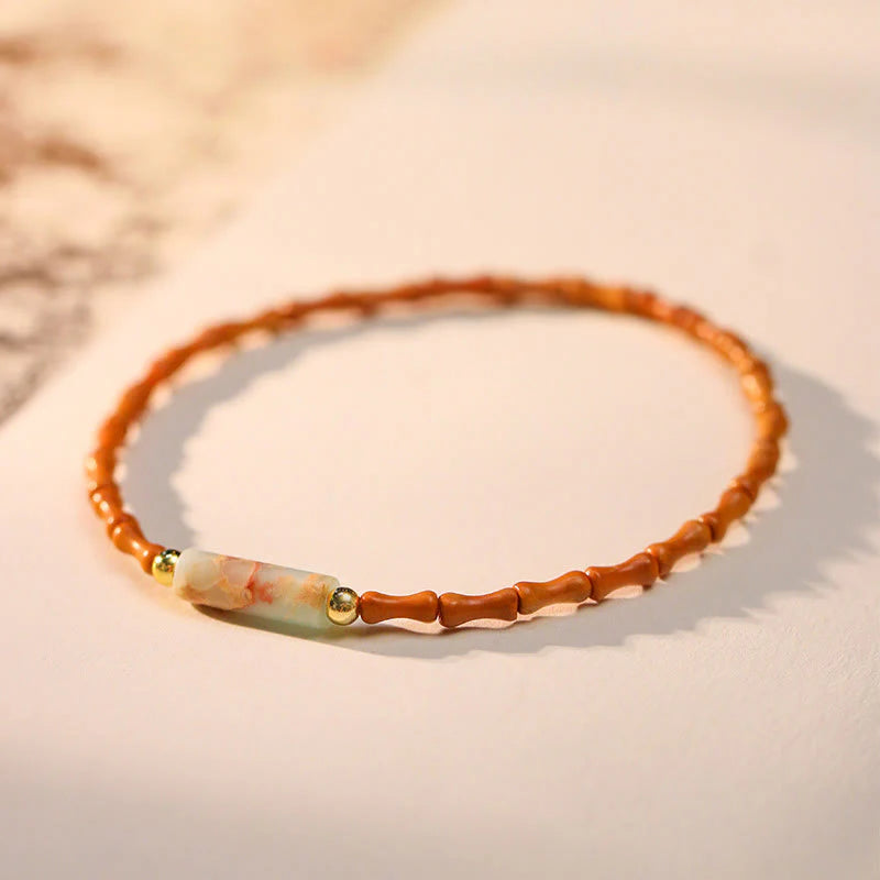 Buddha Stones Ultra-fine Olive Pit Peace Bracelet