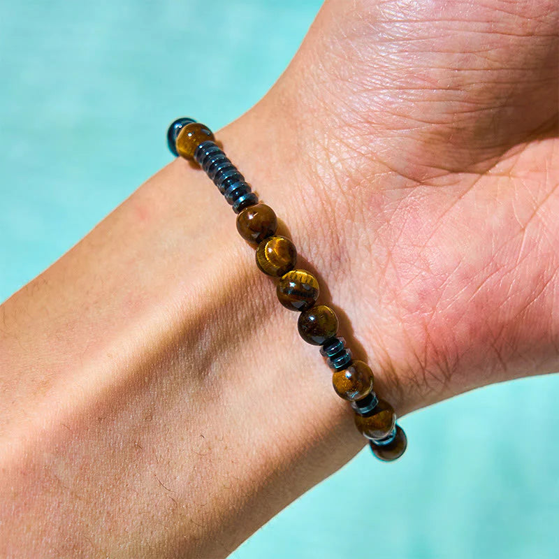 FREE Today: Protection and Strength 3Pcs Tiger Eye Lava Rock Bracelet Set